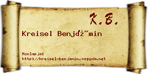 Kreisel Benjámin névjegykártya